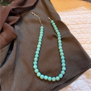 choker necklace made with genuine turquoise beads-